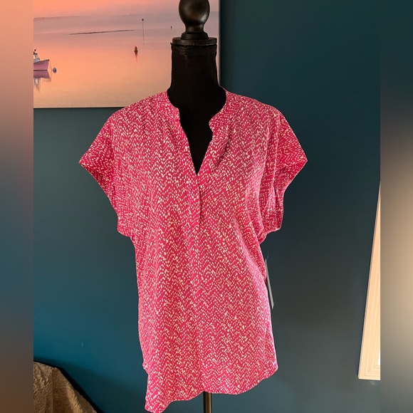 Cynthia Steffe Printed Blouse Size L - Picture 1 of 9